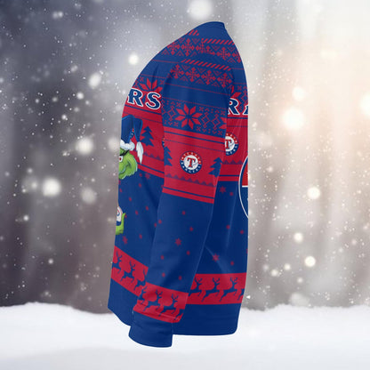 Texas Rangers Grinch Christmas Ugly Sweater