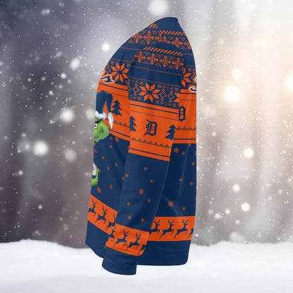 Detroit Tigers Grinch Christmas Ugly Sweater