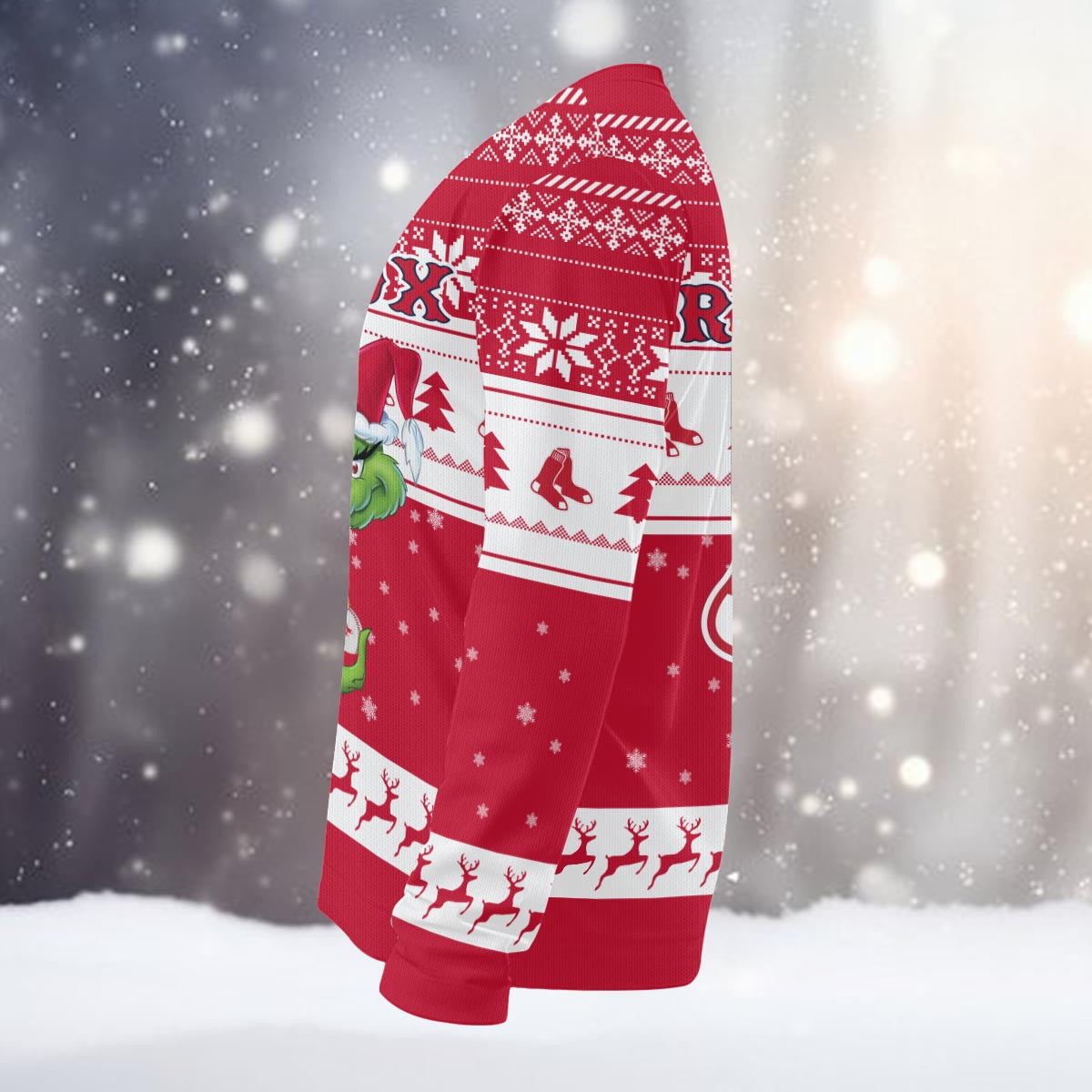 Boston Red Sox Grinch Christmas Ugly Sweater