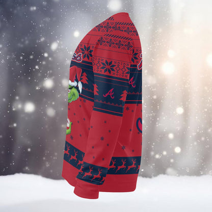 Atlanta Braves Grinch Christmas Ugly Sweater