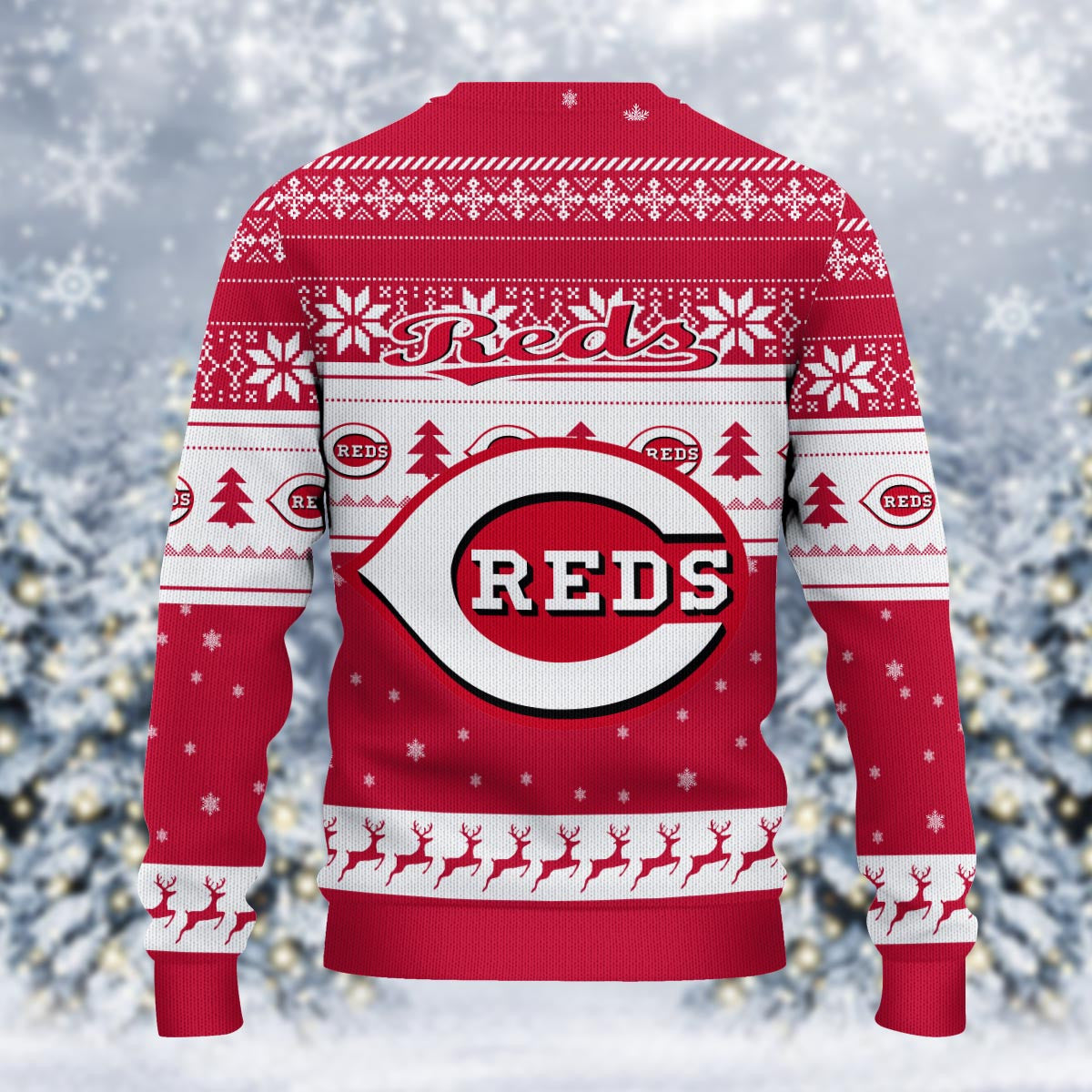 Cincinnati Reds Grinch Christmas Ugly Sweater