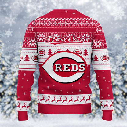 Cincinnati Reds Grinch Christmas Ugly Sweater