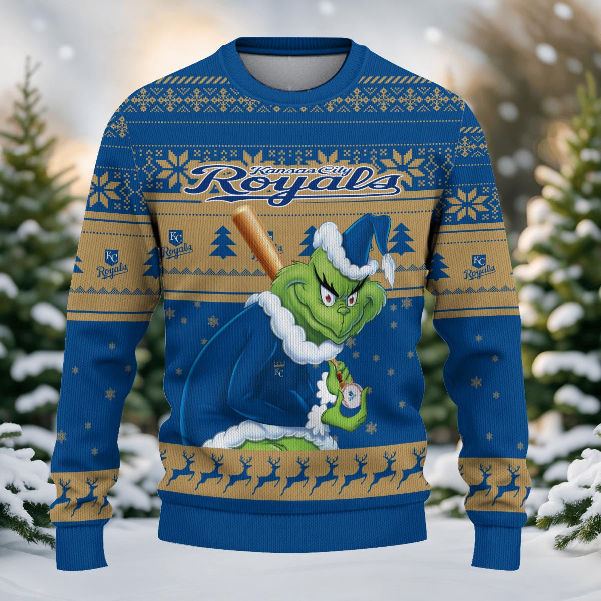 Kansas City Royals Grinch Christmas Ugly Sweater