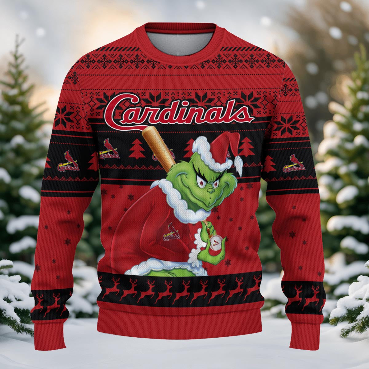St. Louis Cardinals Grinch Christmas Ugly Sweater