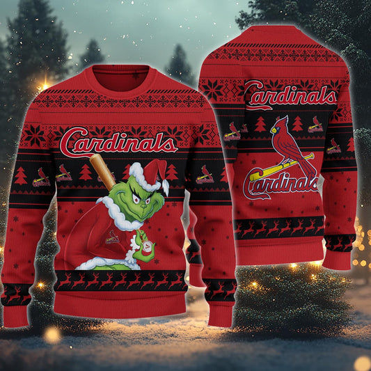 St. Louis Cardinals Grinch Christmas Ugly Sweater
