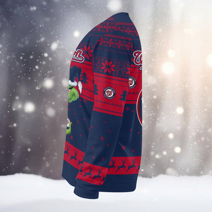 Washington Nationals Grinch Christmas Ugly Sweater