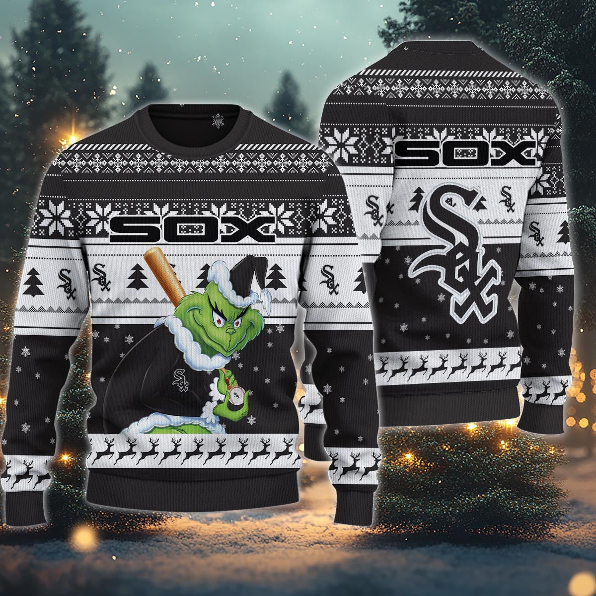 Chicago White Sox Grinch Christmas Ugly Sweater