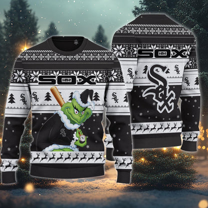 Chicago White Sox Grinch Christmas Ugly Sweater