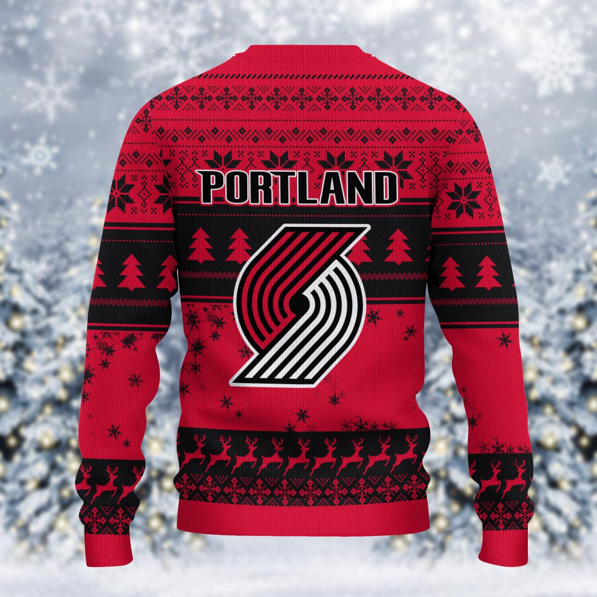 Portland Trail Blazers Grinch Christmas Ugly Sweater