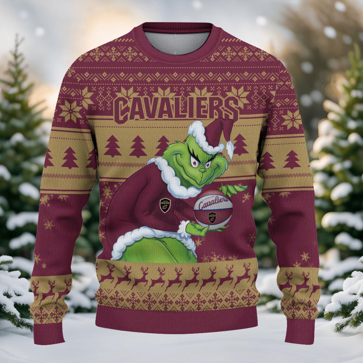Cleveland Cavaliers Grinch Christmas Ugly Sweater