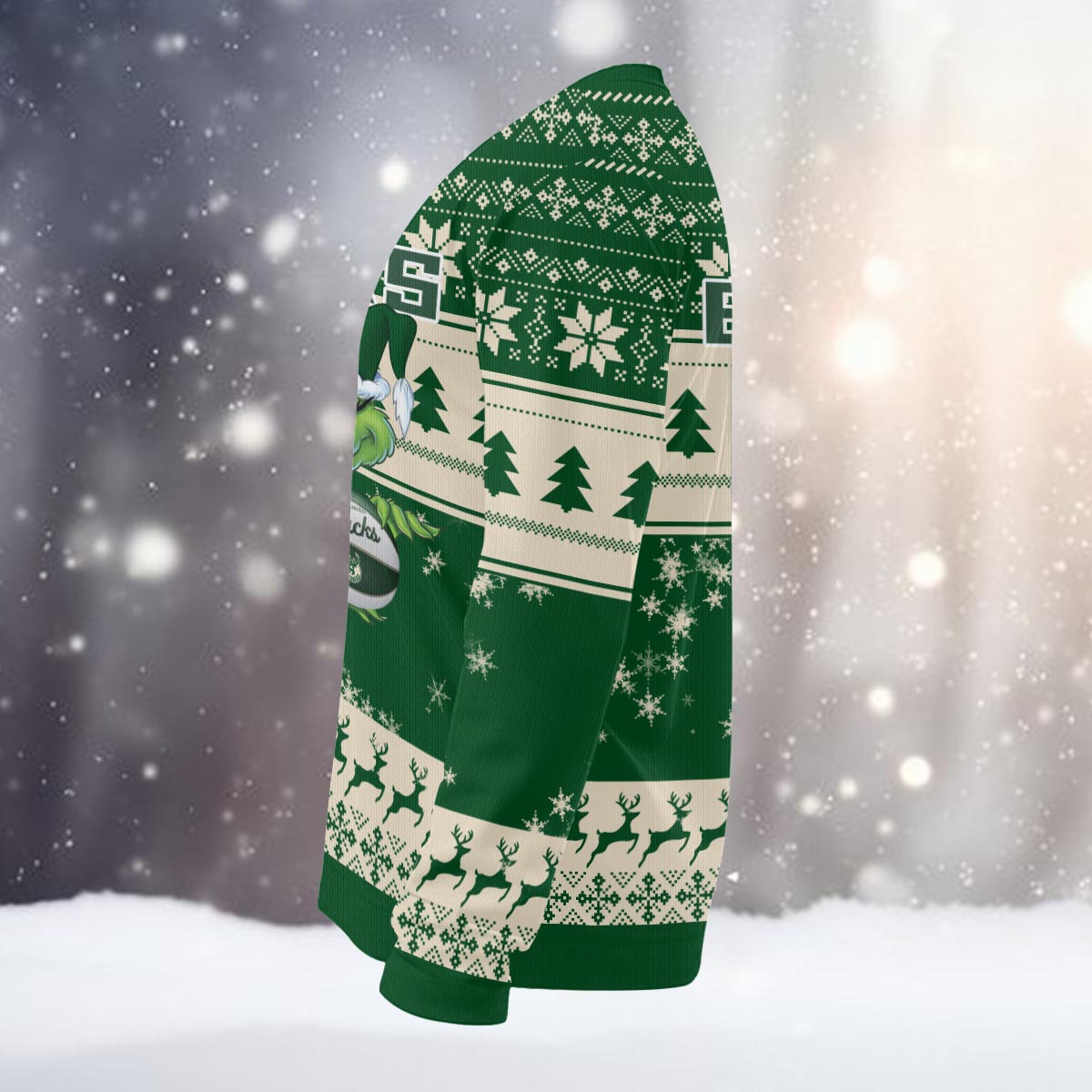 Milwaukee Bucks Grinch Christmas Ugly Sweater
