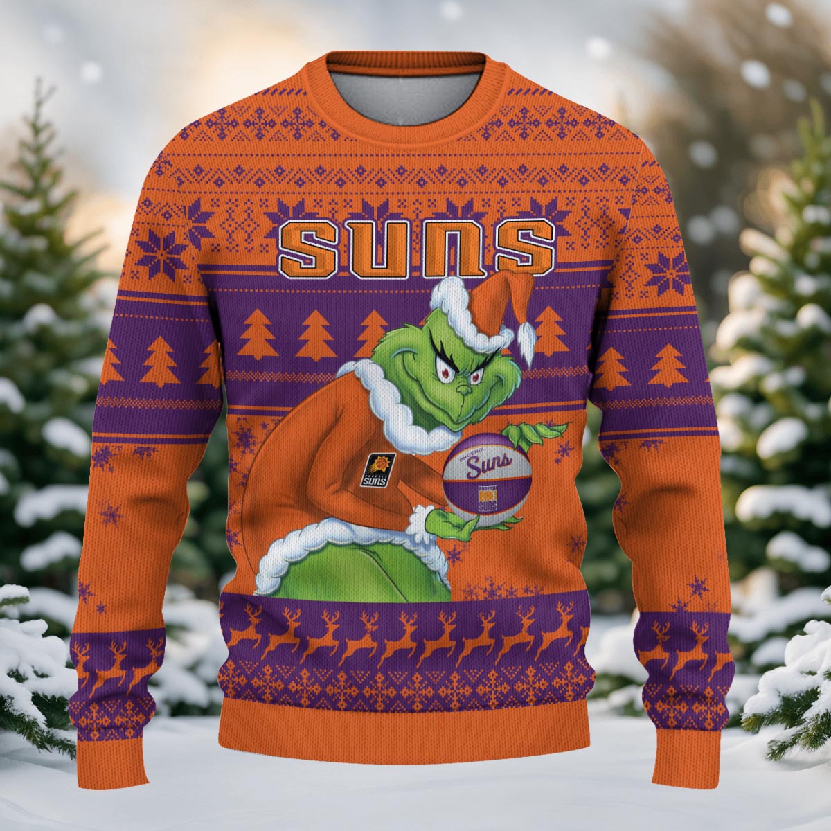 Phoenix Suns Grinch Christmas Ugly Sweater
