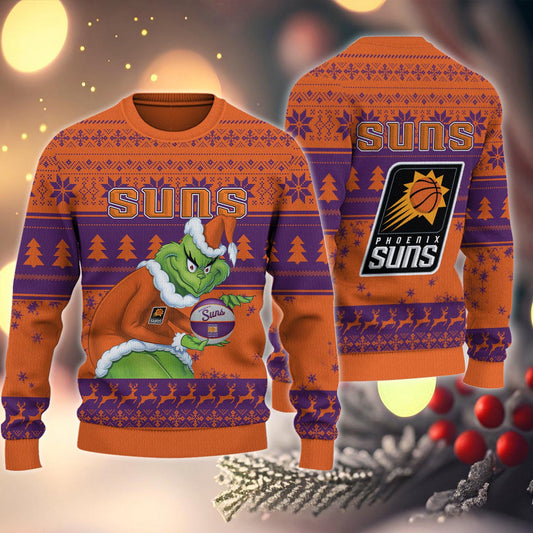 Phoenix Suns Grinch Christmas Ugly Sweater