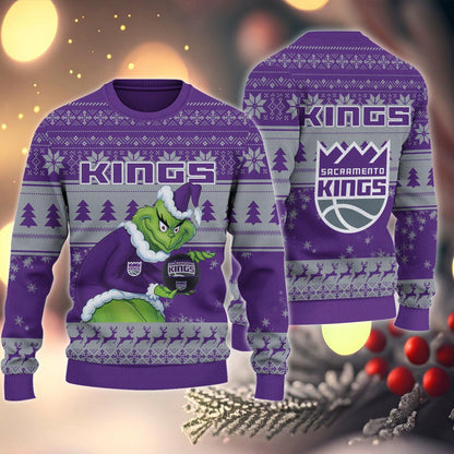 Sacramento Kings Grinch Christmas Ugly Sweater