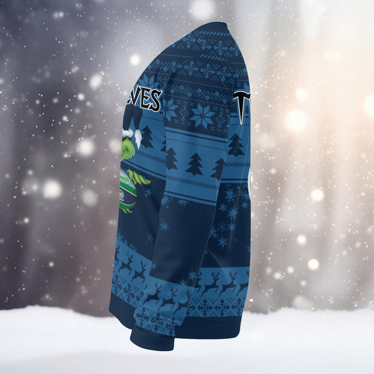 Minnesota Timberwolves Grinch Christmas Ugly Sweater