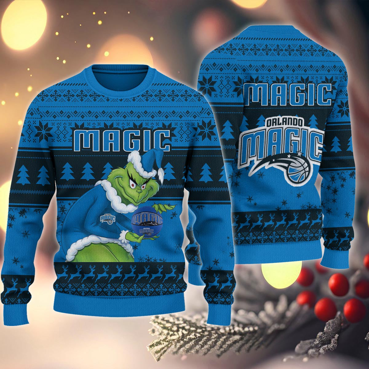 Orlando Magic Grinch Christmas Ugly Sweater