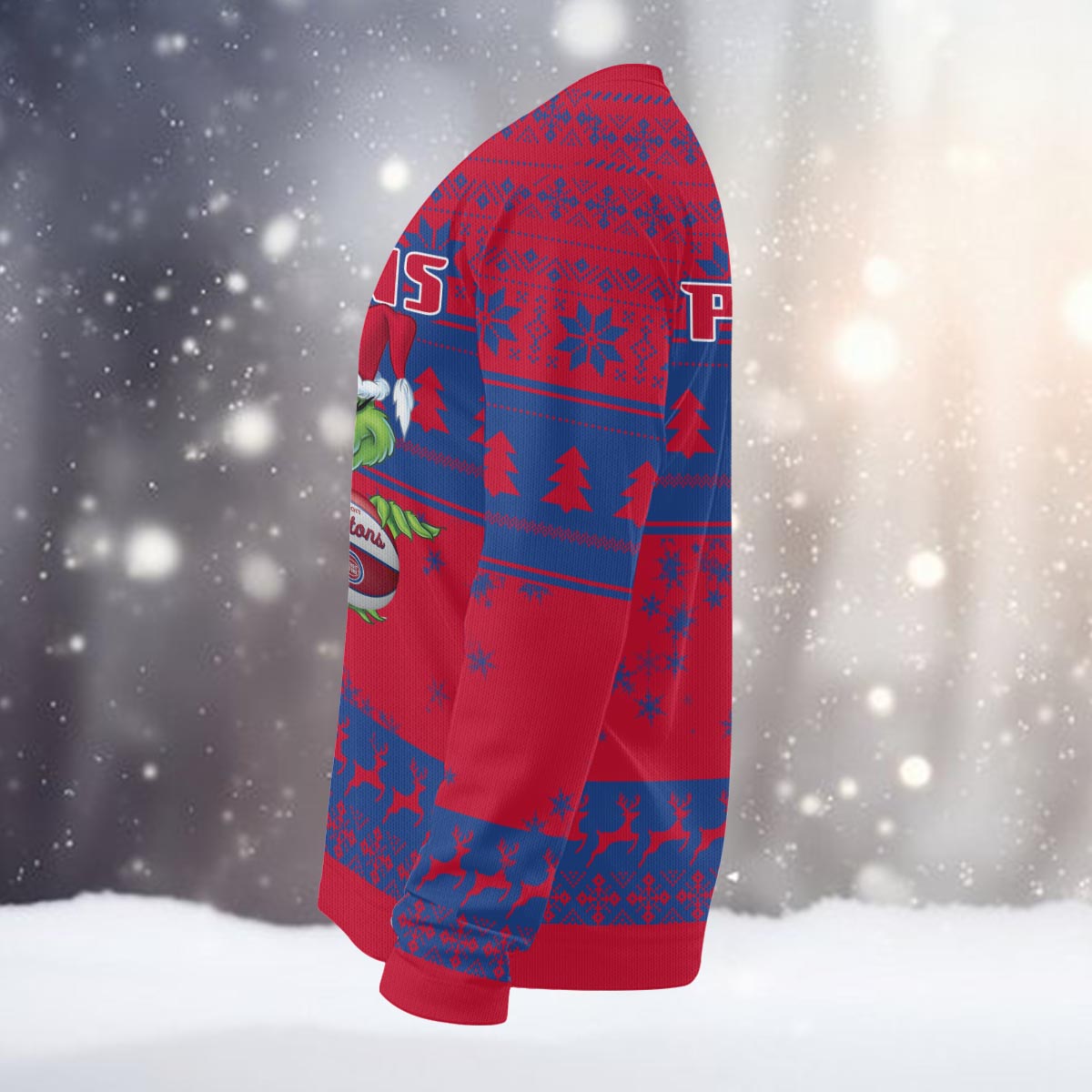 Detroit Pistons Grinch Christmas Ugly Sweater