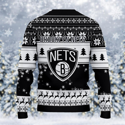 Brooklyn Nets Grinch Christmas Ugly Sweater