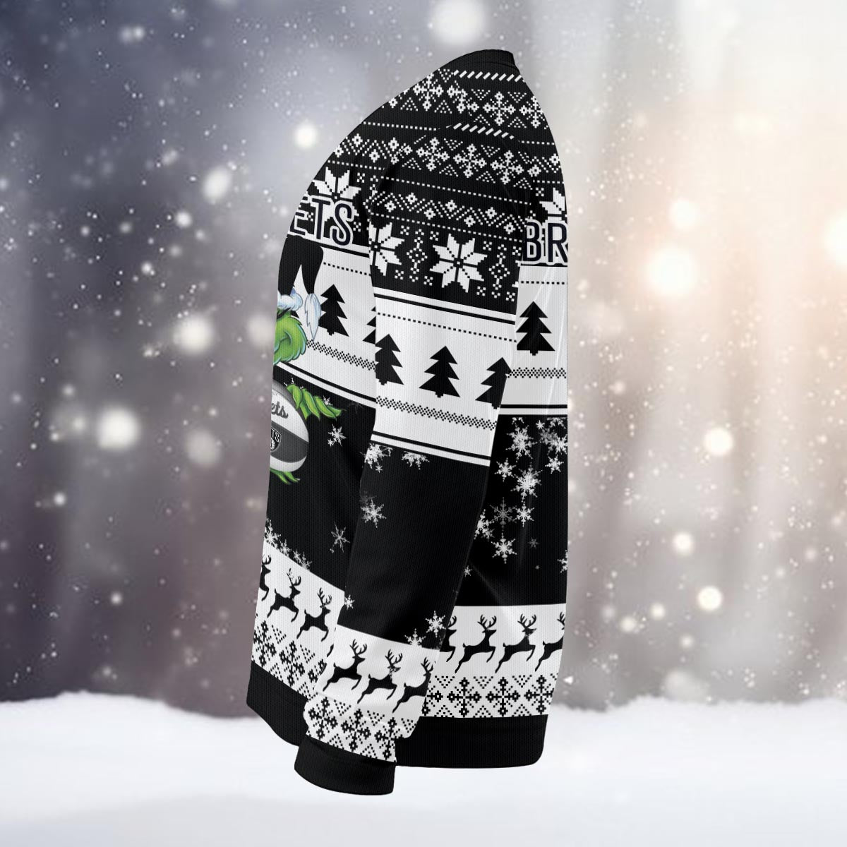 Brooklyn Nets Grinch Christmas Ugly Sweater