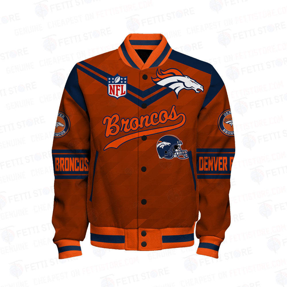 Denver Broncos American Football League Pattern Varsity Jacket Sh1 V2