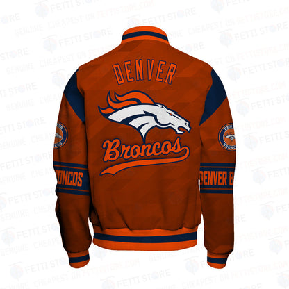 Denver Broncos American Football League Pattern Varsity Jacket Sh1 V2