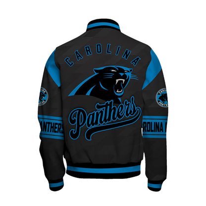 Carolina Panthers American Football League Pattern Varsity Jacket Sh1 V2