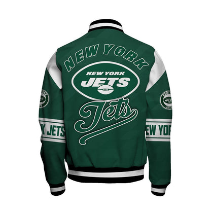 New York Jets American Football League Pattern Varsity Jacket Sh1 V2