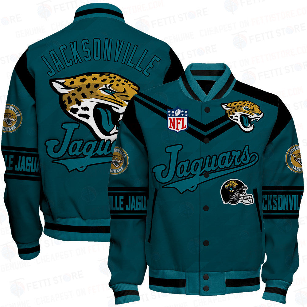 Jacksonville Jaguars American Football League Pattern Varsity Jacket Sh1 V2