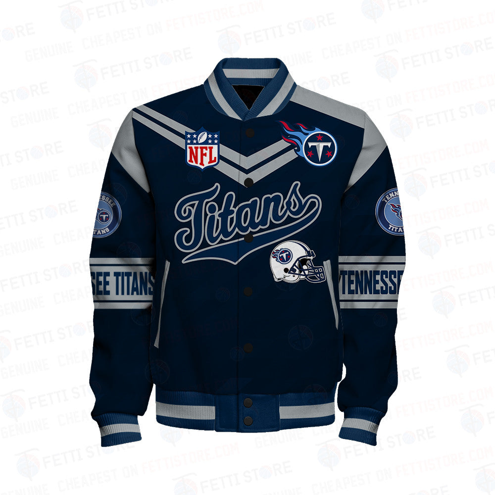 Tennessee Titans American Football League Pattern Varsity Jacket Sh1 V2