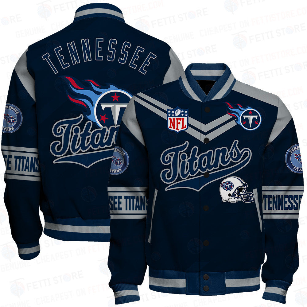Tennessee Titans American Football League Pattern Varsity Jacket Sh1 V2