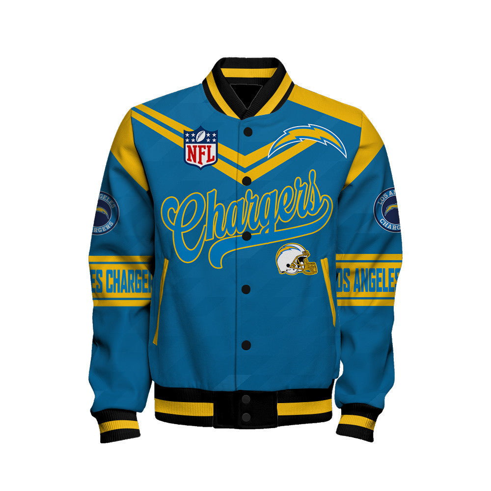 Los Angeles Chargers American Football League Pattern Varsity Jacket Sh1 V2