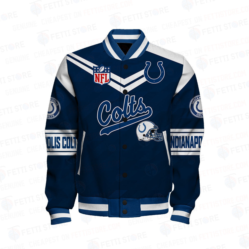 Indianapolis Colts American Football League Pattern Varsity Jacket Sh1 V2
