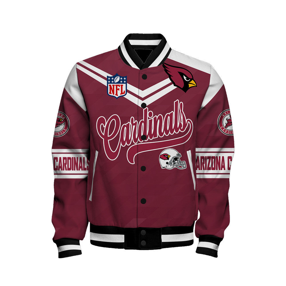 Arizona Cardinals American Football League Pattern Varsity Jacket Sh1 V2