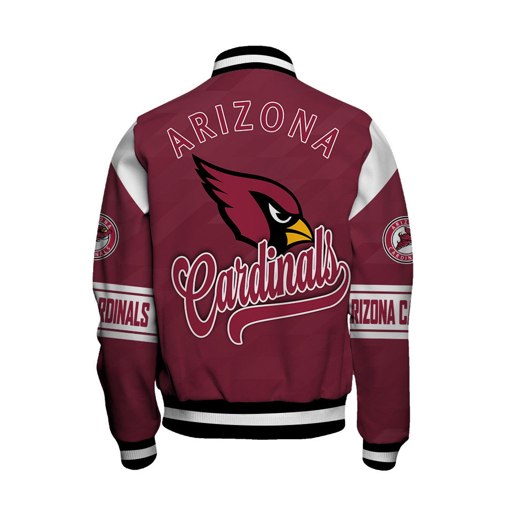 Arizona Cardinals American Football League Pattern Varsity Jacket Sh1 V2