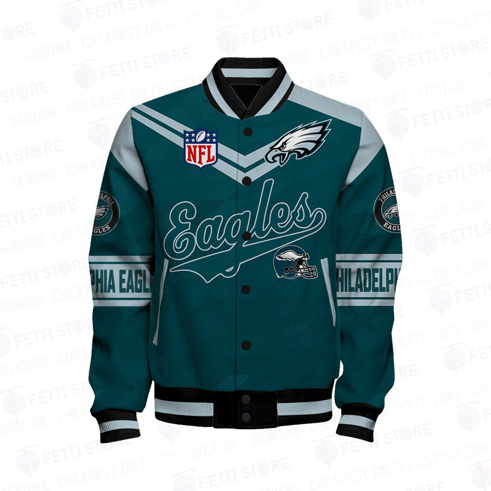 Philadelphia Eagles American Football League Pattern Varsity Jacket Sh1 V2
