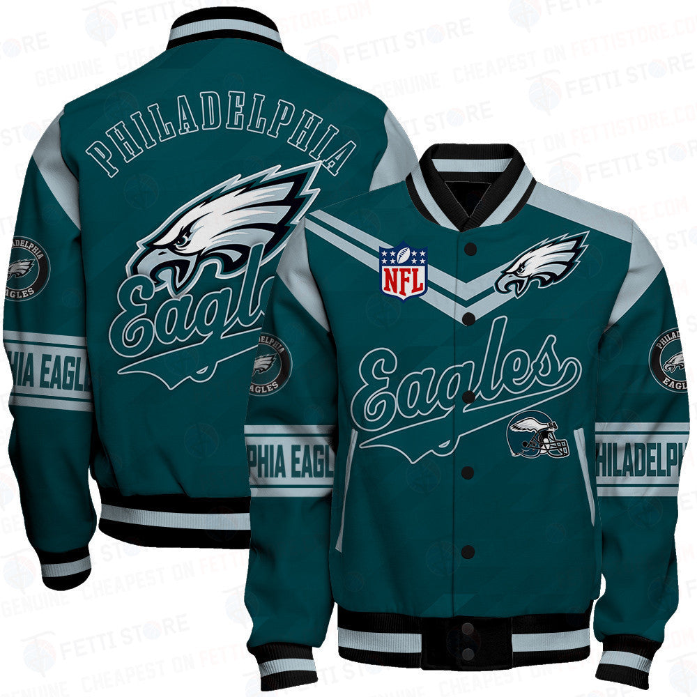 Philadelphia Eagles American Football League Pattern Varsity Jacket Sh1 V2