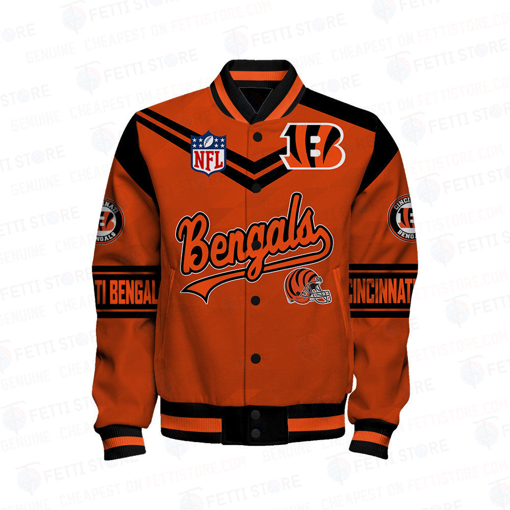 Cincinnati Bengals American Football League Pattern Varsity Jacket Sh1 V2