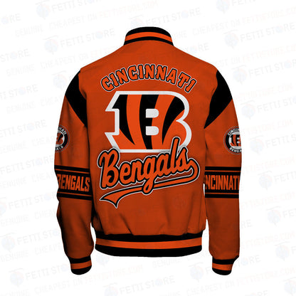 Cincinnati Bengals American Football League Pattern Varsity Jacket Sh1 V2