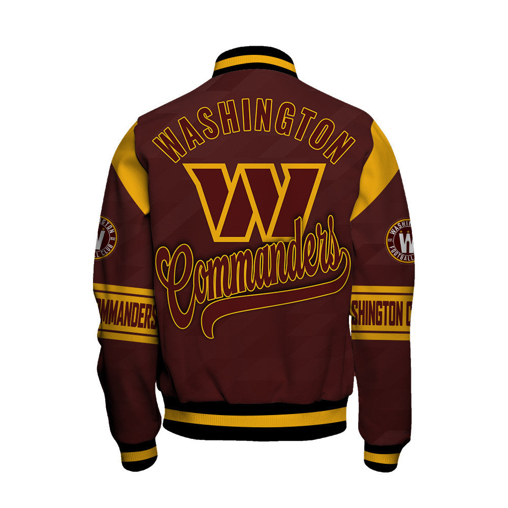 Washington Commanders American Football League Pattern Varsity Jacket Sh1 V2