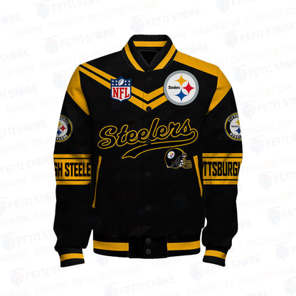 Pittsburgh Steelers American Football League Pattern Varsity Jacket Sh1 V2