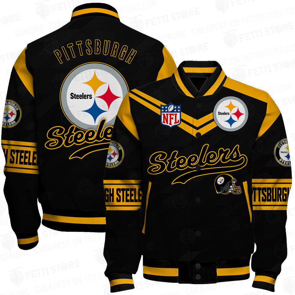 Pittsburgh Steelers American Football League Pattern Varsity Jacket Sh1 V2