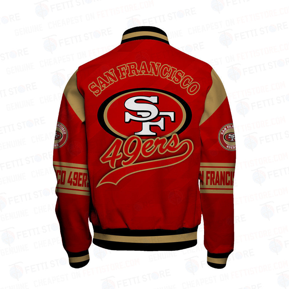 San Francisco 49ers American Football League Pattern Varsity Jacket Sh1 V2