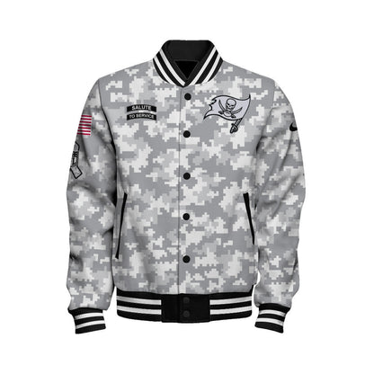Tampa Bay Buccaneers National Football League 2026 Arctic Camo Unisex Varsity Jacket
