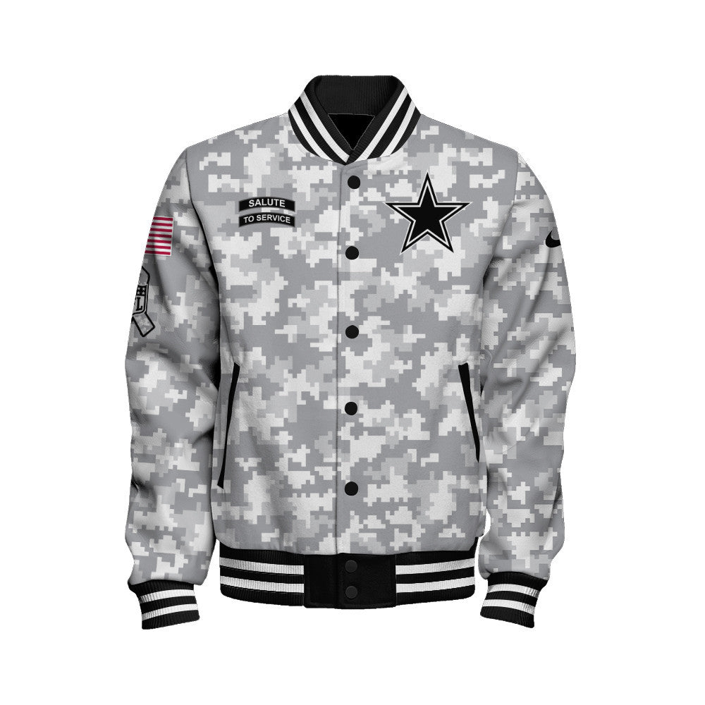 Dallas Cowboys National Football League 2026 Arctic Camo Unisex Varsity Jacket