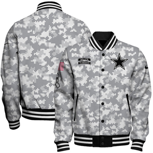 Dallas Cowboys National Football League 2026 Arctic Camo Unisex Varsity Jacket