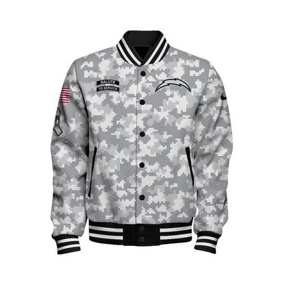 Los Angeles Chargers National Football League 2026 Arctic Camo Unisex Varsity Jacket