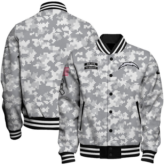 Los Angeles Chargers National Football League 2026 Arctic Camo Unisex Varsity Jacket
