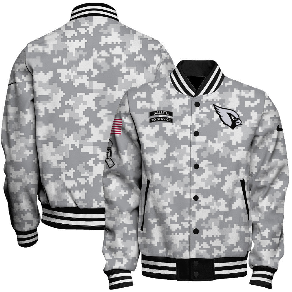 Arizona Cardinals National Football League 2026 Arctic Camo Unisex Varsity Jacket