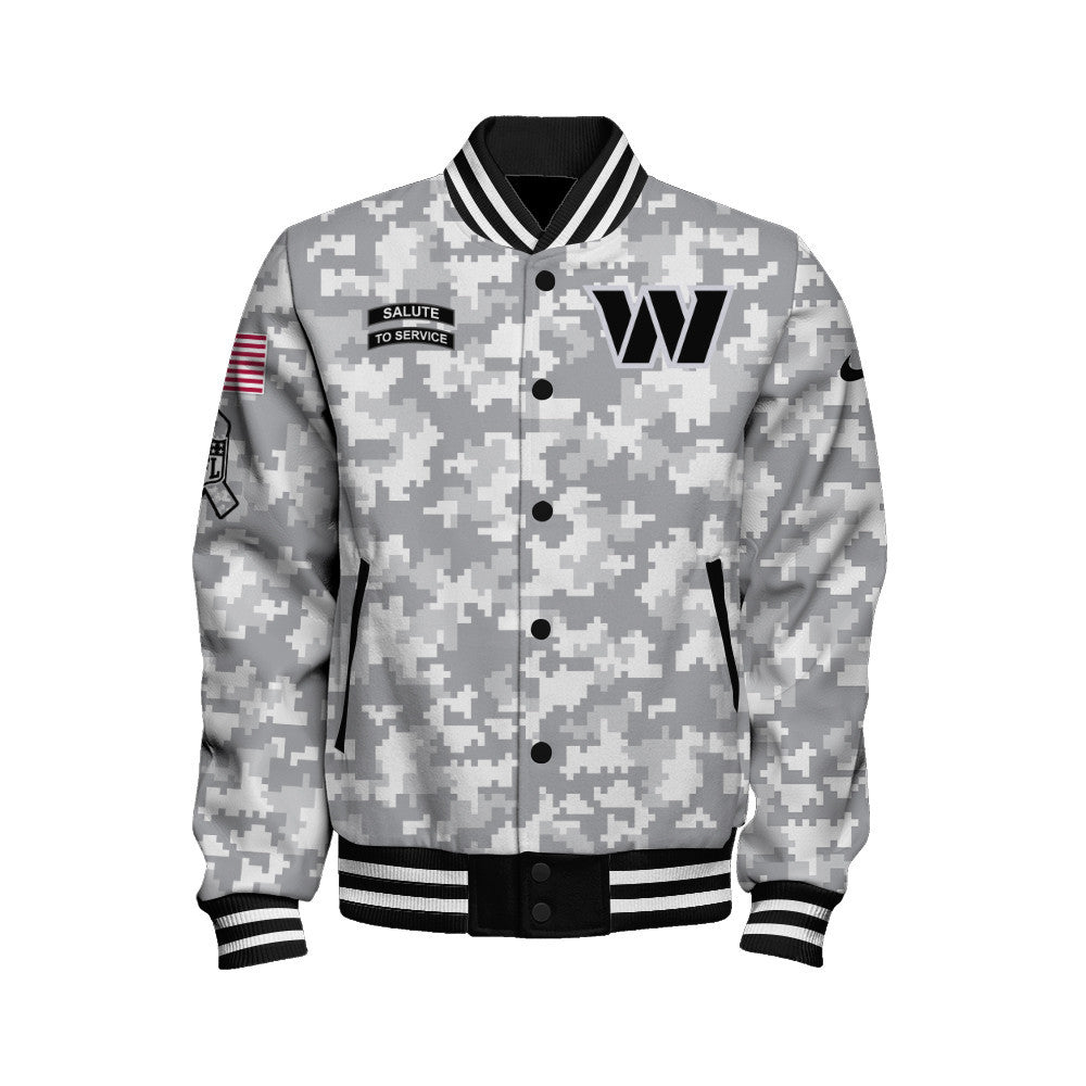 Washington Commanders National Football League 2026 Arctic Camo Unisex Varsity Jacket