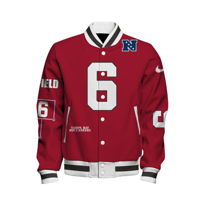 Baker Mayfield #6 Tampa Bay Buccaneers National Football League 2026 Unique Design Unisex Varsity Jacket